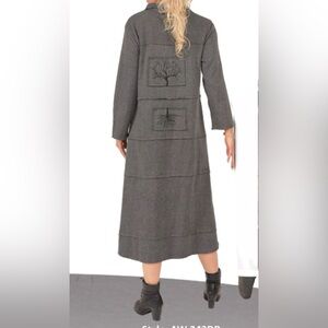 Lightweight gray flannel dress